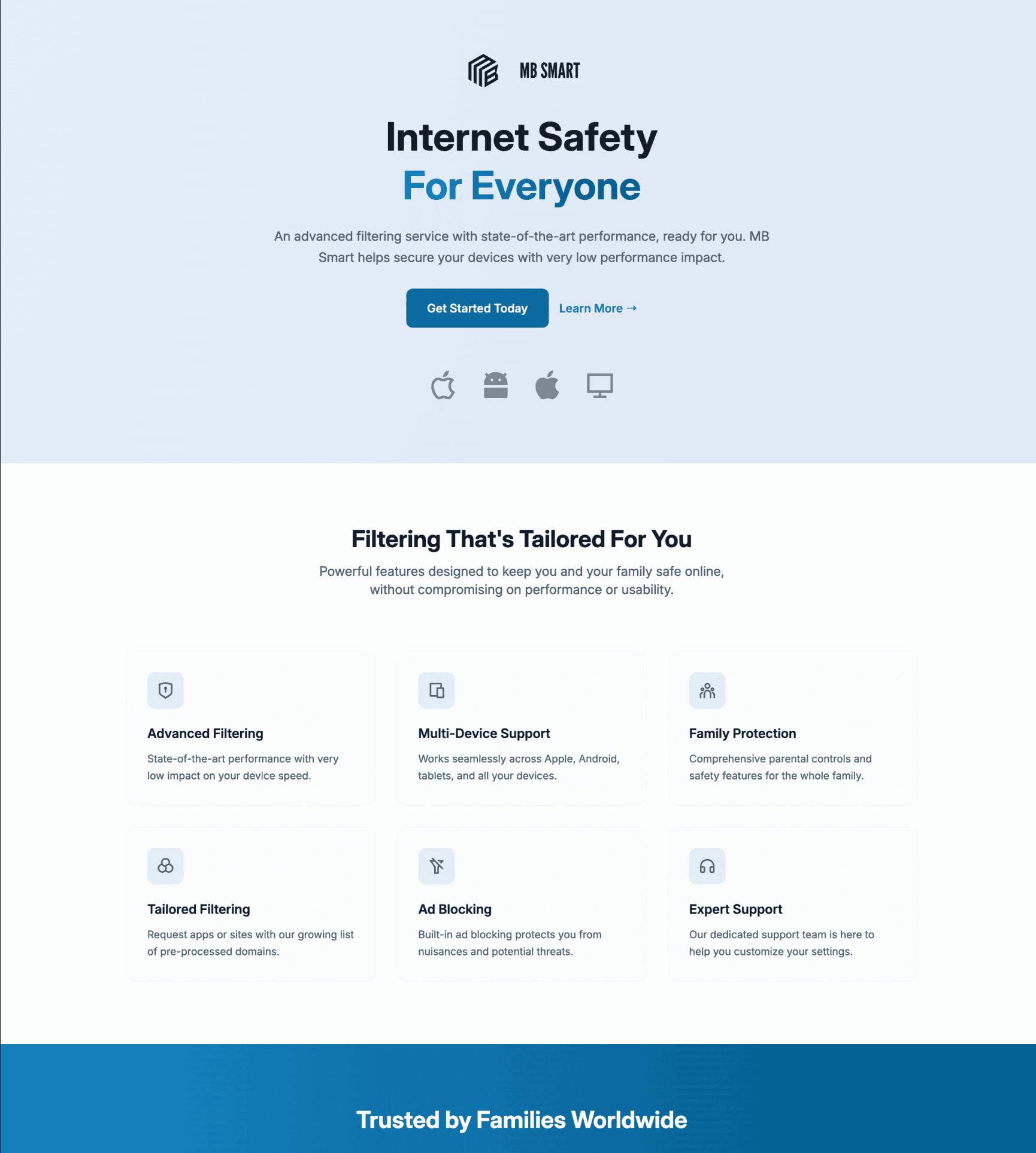 Dashboard Web App for Advanced Internet Filtering 1