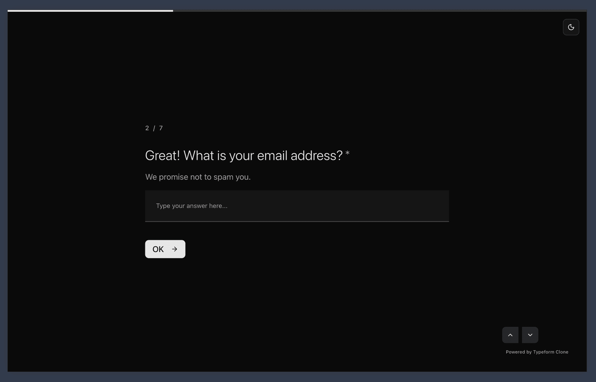 NextJS Typeform Clone screenshot 1
